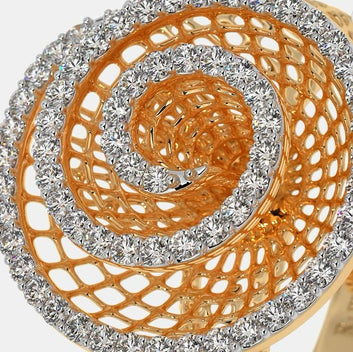 Spiral Mesh Vortex Ring | Solid 925 Sterling Silver |