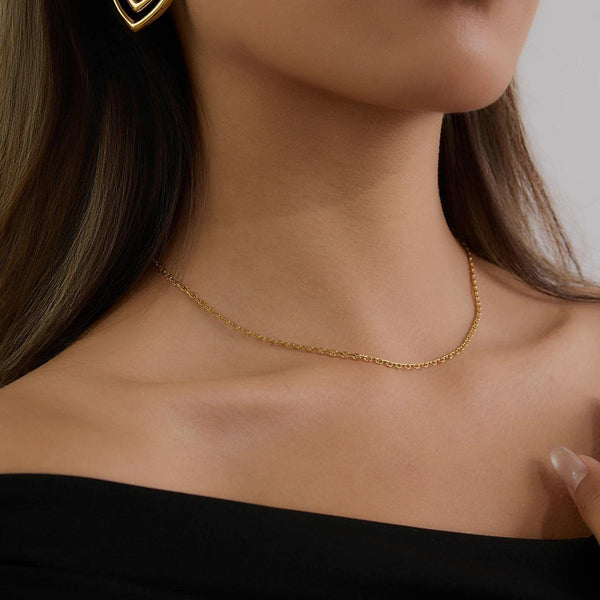 Radiant Glow 18K Gold-Plated Choker Necklace