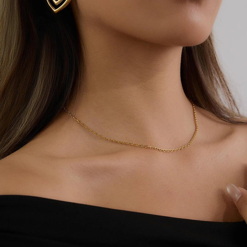 Radiant Glow 18K Gold-Plated Choker Necklace