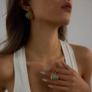 Opal Shell Statement Necklace