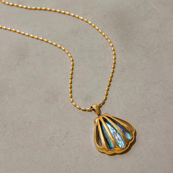 Opal Shell Statement Necklace