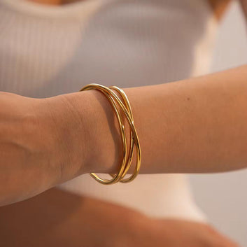 Interwoven Modern Bangle