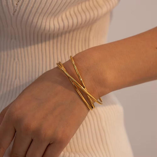 Interwoven Modern Bangle