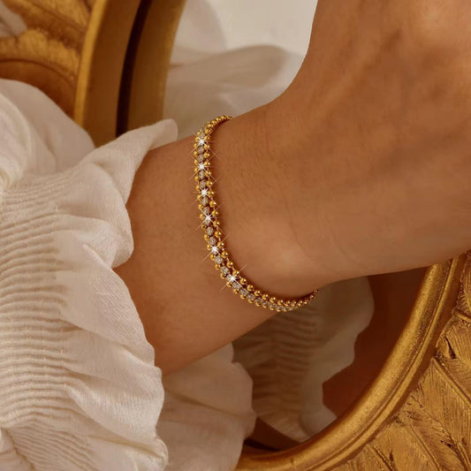 Sparkling Beaded Tennis Bracelet