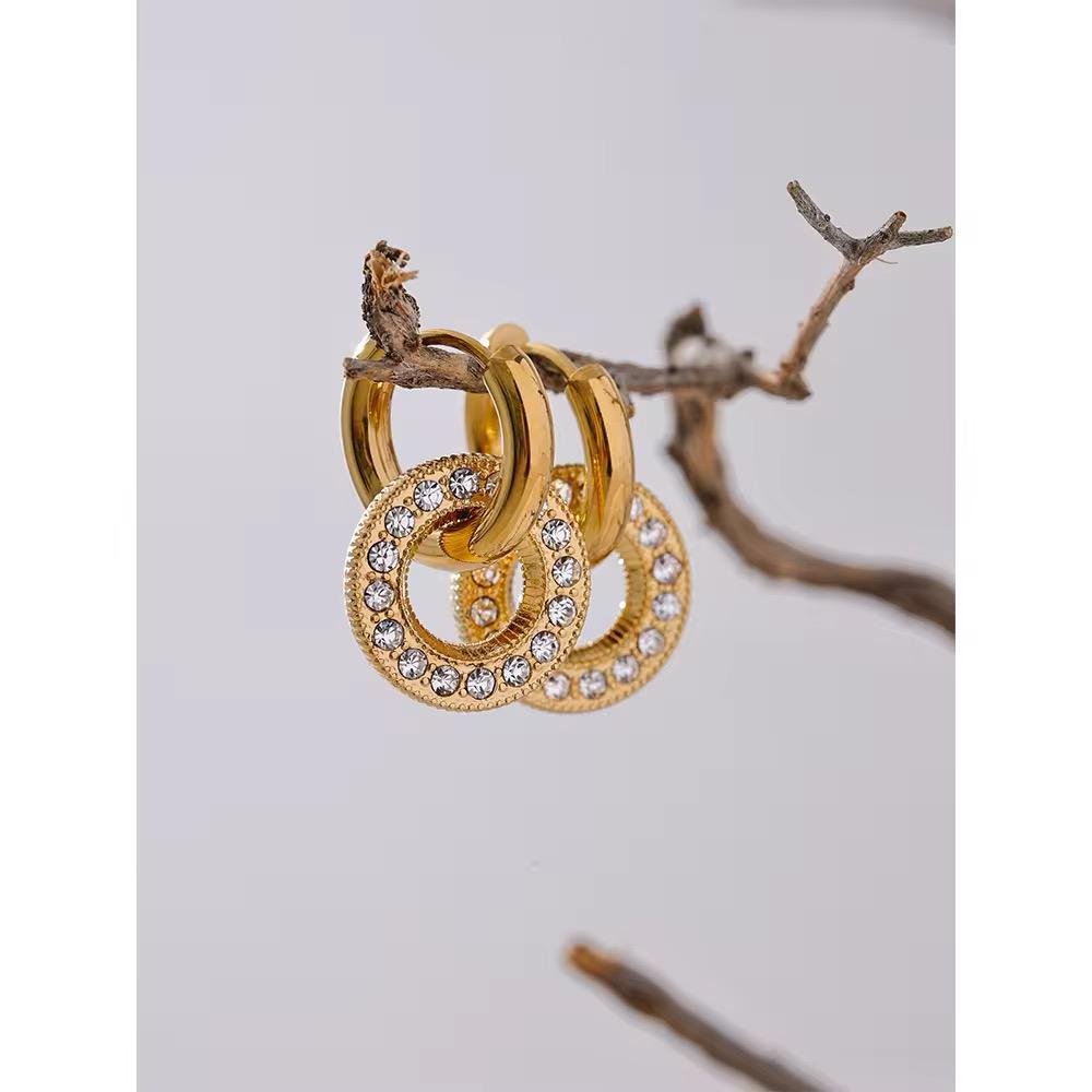 Intertwined Sparkle Hoop Earrings.