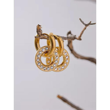Intertwined Sparkle Hoop Earrings.