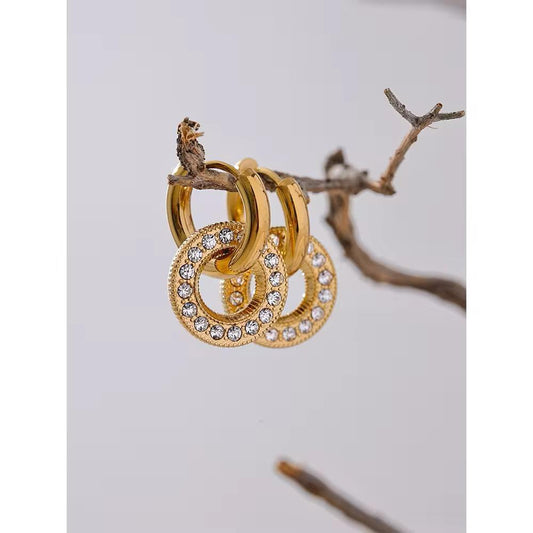 Intertwined Sparkle Hoop Earrings.