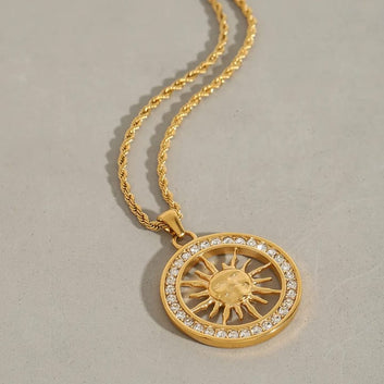 Sunburst Sparkle Pendant Necklace