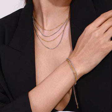 Layered Beaded Chain Set