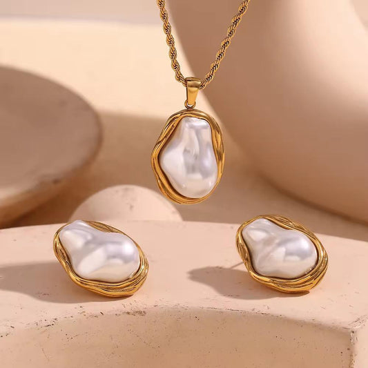 Baroque Pearl Jewelry Set