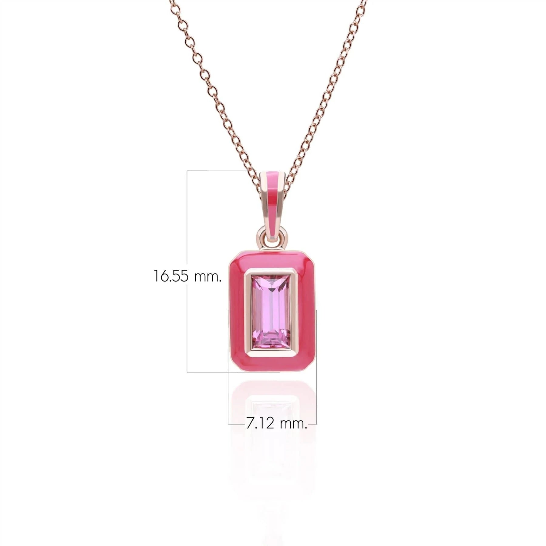Lumina Emerald-Cut Enamel Pendant Necklace (Mint Green Edition)