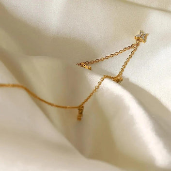 Celestial Star Necklace | 18K Gold-Plated Stainless Steel Charm Necklace