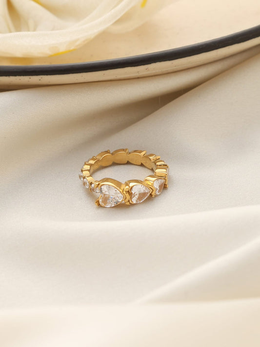 Crystal Heart Ring