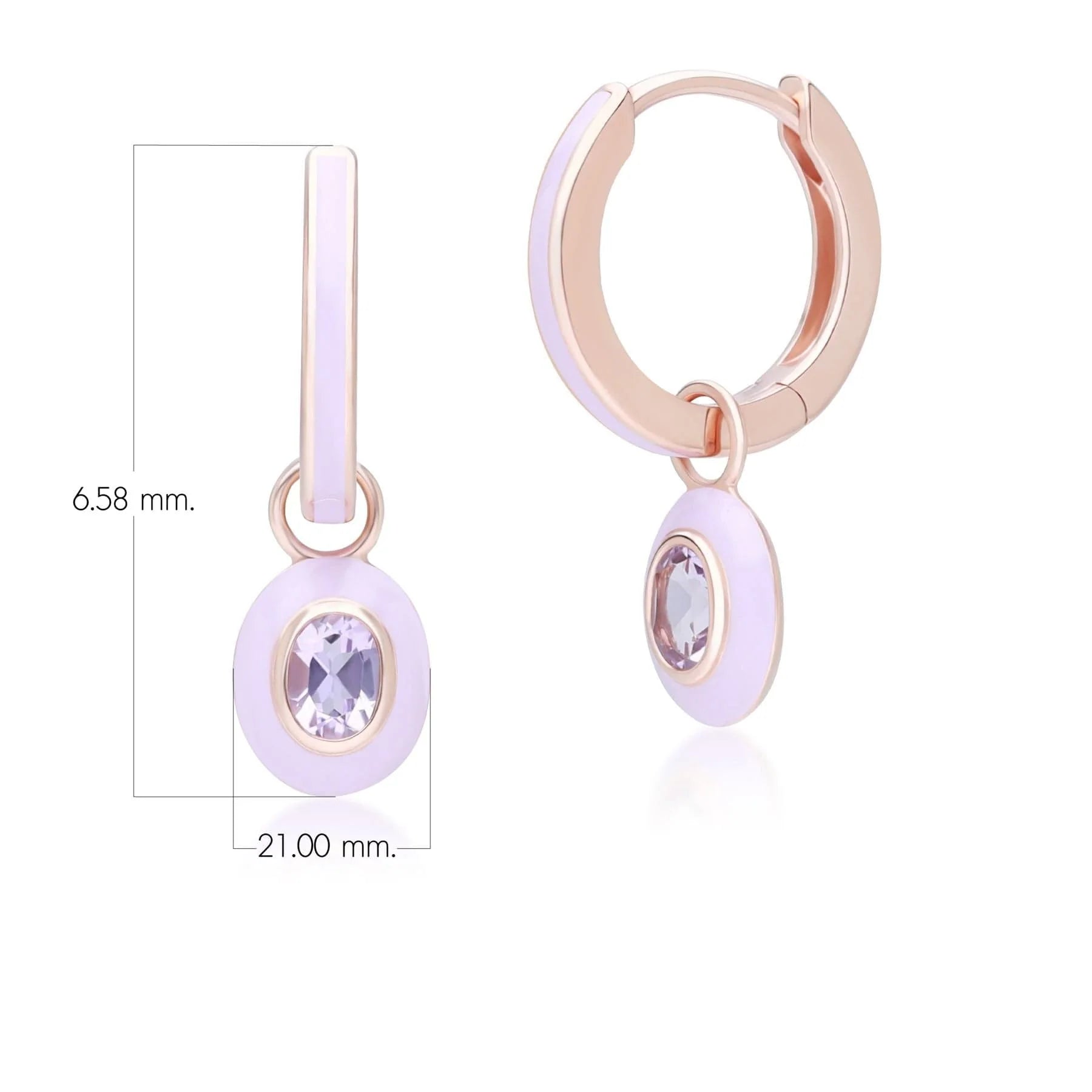 Aura Oval Drop Huggie Earrings (Lavender Edition)