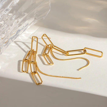 Dazzling Chain Drop Earrings