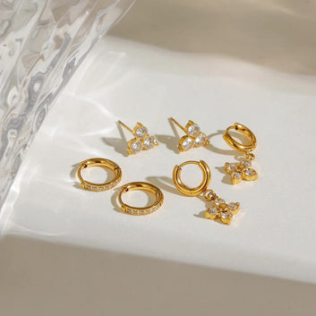 Dazzling Daisy 18K Gold-Plated Drop Earrings