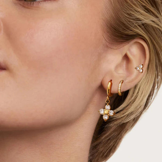 Dazzling Daisy 18K Gold-Plated Drop Earrings