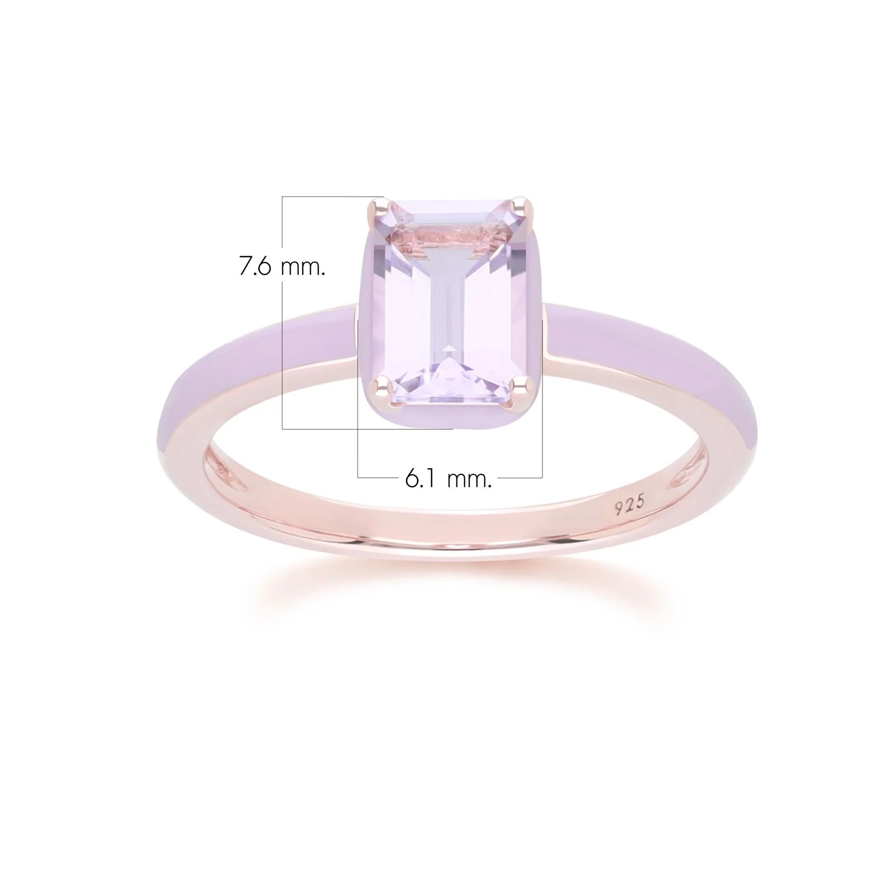 Chroma Aura Baguette Ring (Lavender Edition)