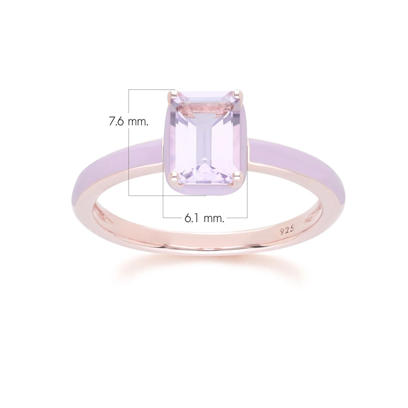 Chroma Aura Baguette Ring (Lavender Edition)