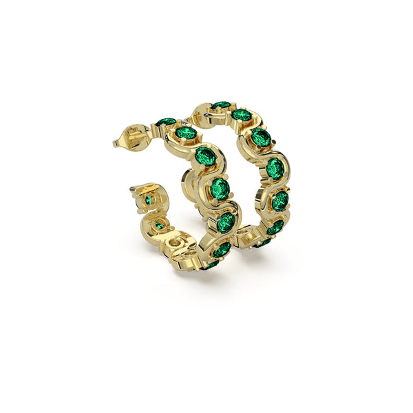Chrome Current Earrings-Gold