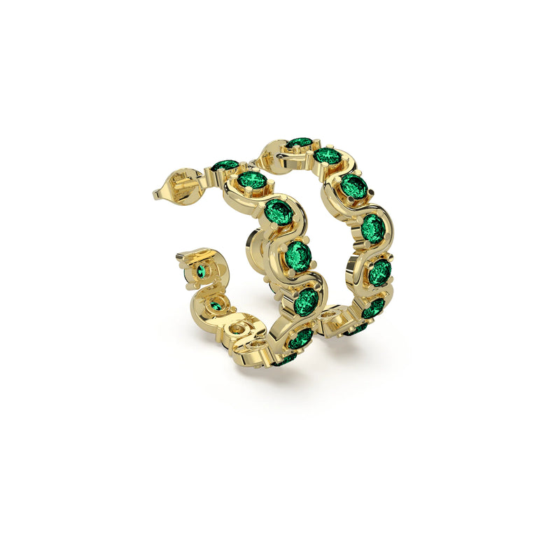Chrome Current Earrings-Gold