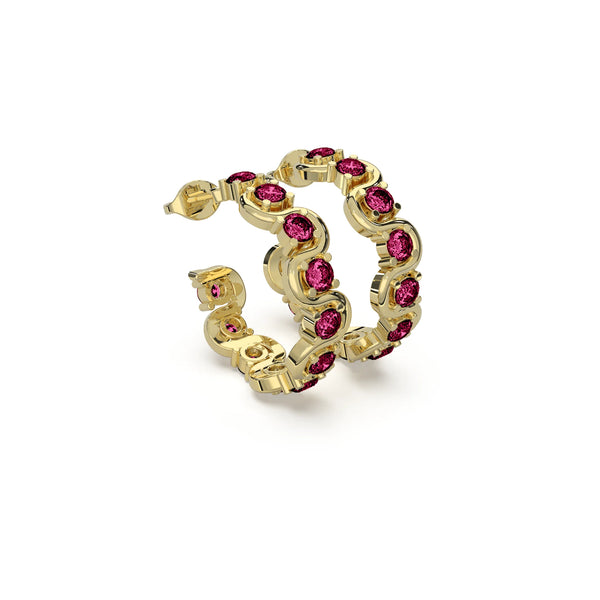 Chrome Current Earrings-Gold