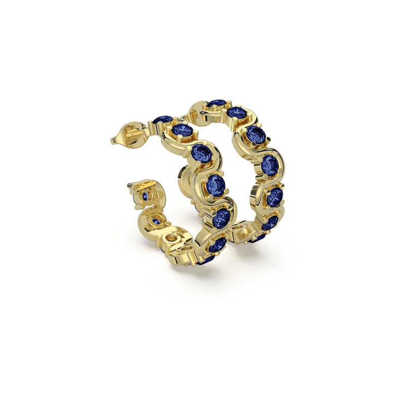 Chrome Current Earrings-Gold