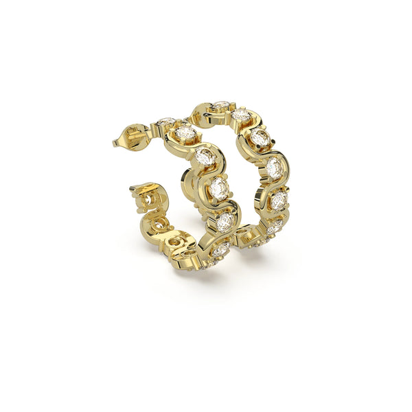 Chrome Current Earrings-Gold