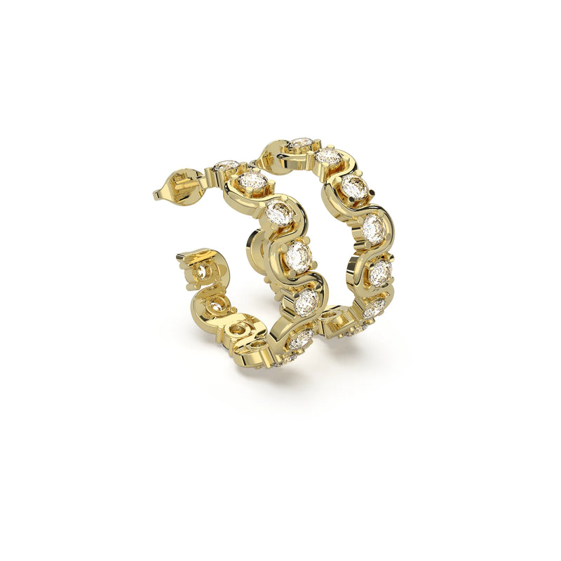Chrome Current Earrings-Gold