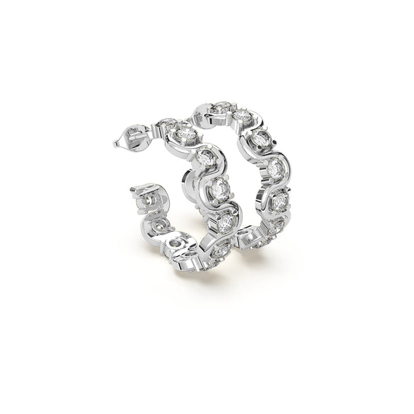 Chrome Current Earrings-Silver