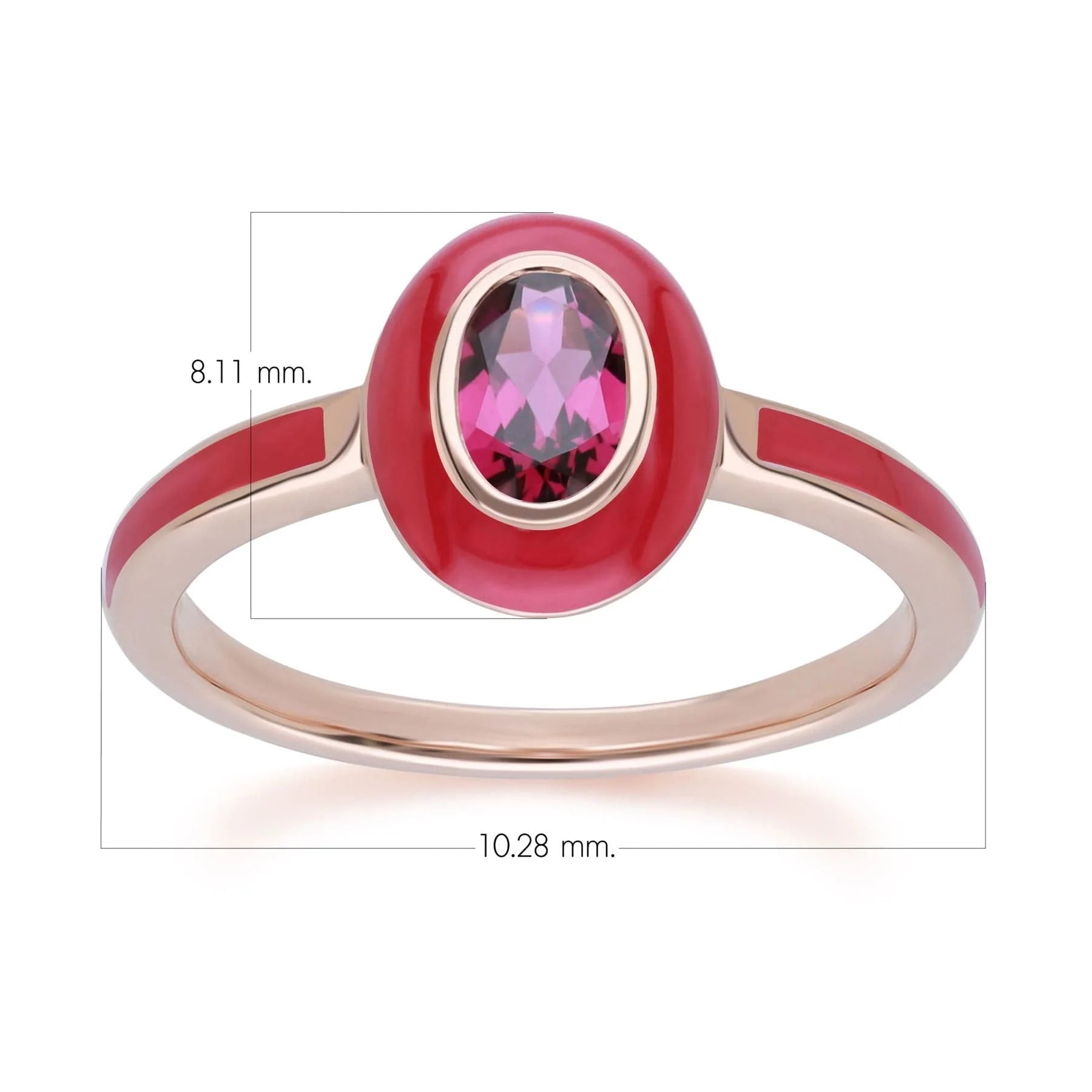 Aura Oval Ring (Fuchsia Edition)