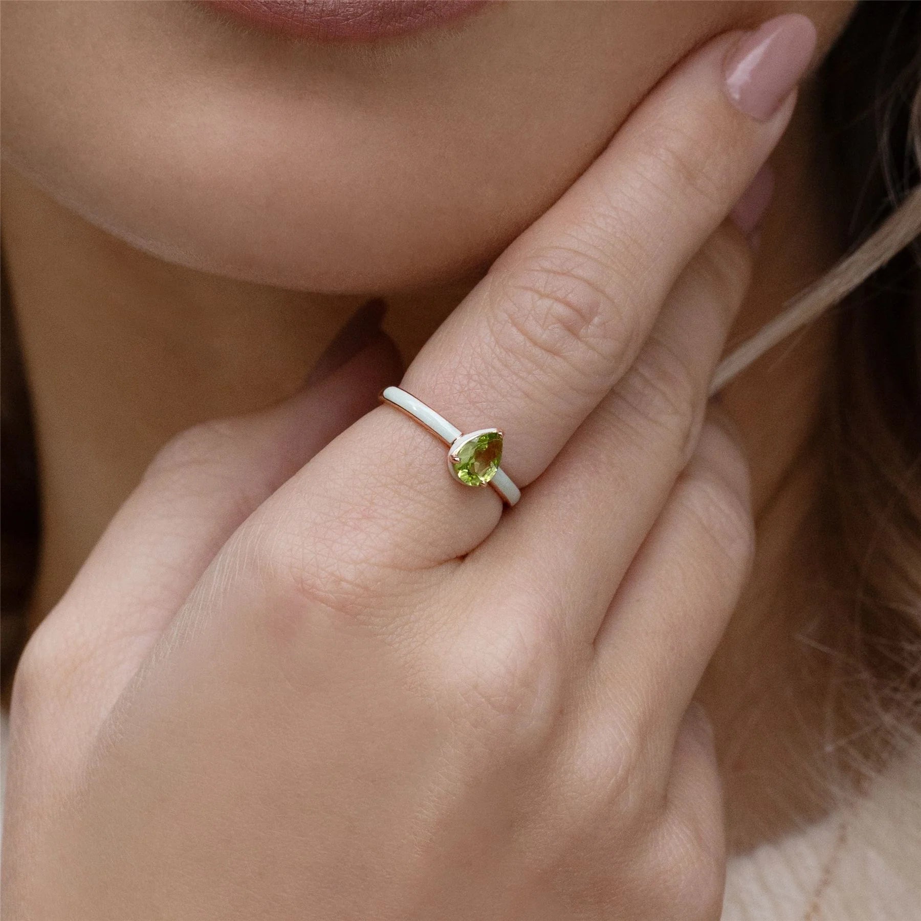 Chroma Aura Baguette Ring (Lavender Edition)