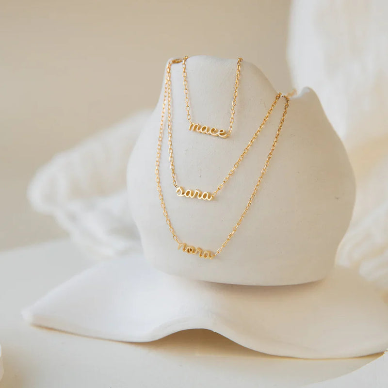 Petite Tiny Name Necklace