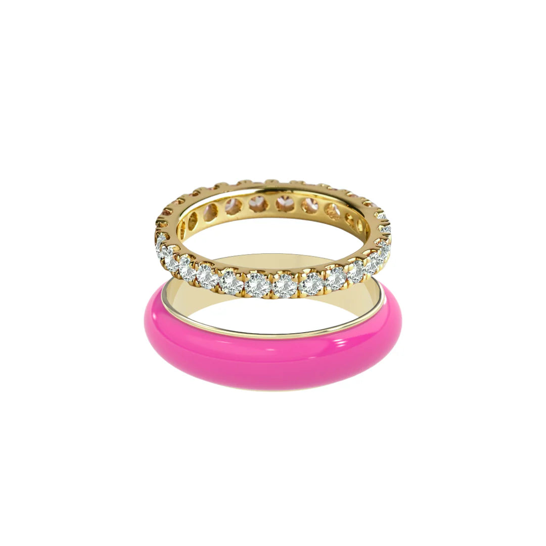 Chroma Orbit Rings-Gold (Set of 2)