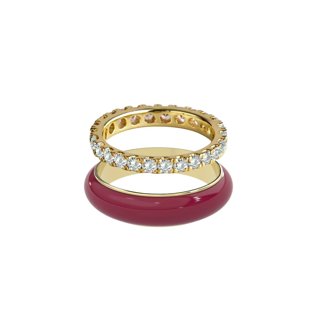 Chroma Orbit Rings-Gold (Set of 2)