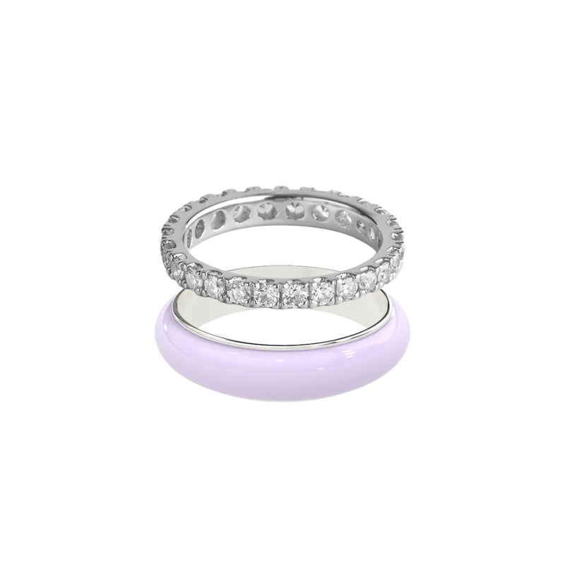 Chroma Orbit Rings-Silver (Set of 2)