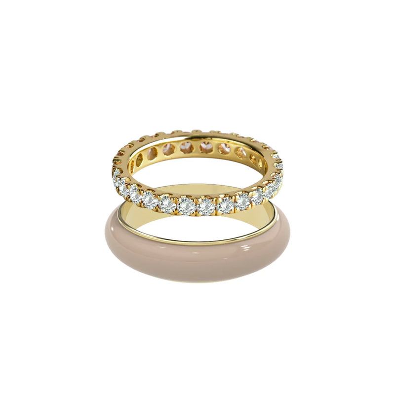 Chroma Orbit Rings-Gold (Set of 2)