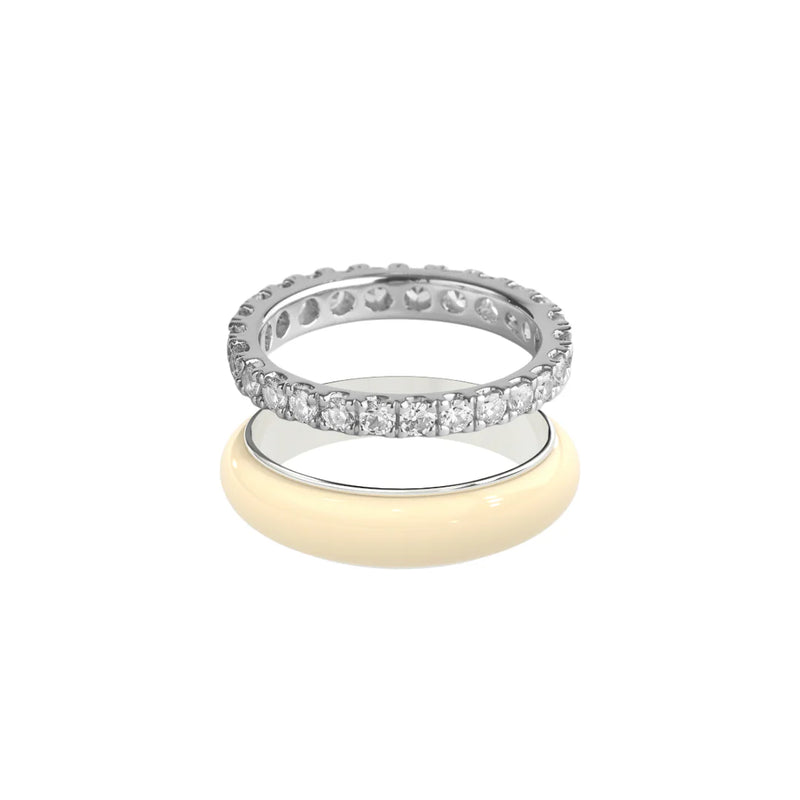 Chroma Orbit Rings-Silver (Set of 2)