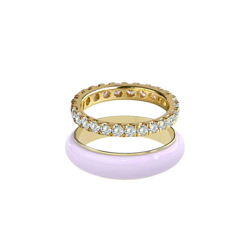 Chroma Orbit Rings-Gold (Set of 2)