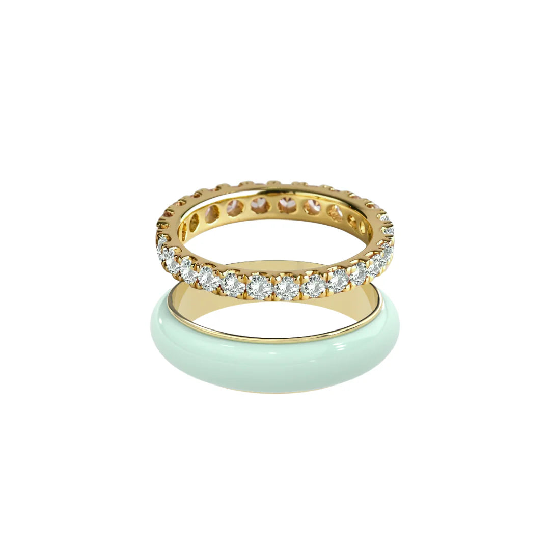 Chroma Orbit Rings-Gold (Set of 2)