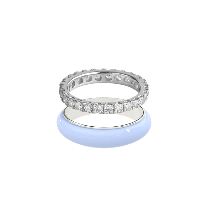 Chroma Orbit Rings-Silver (Set of 2)