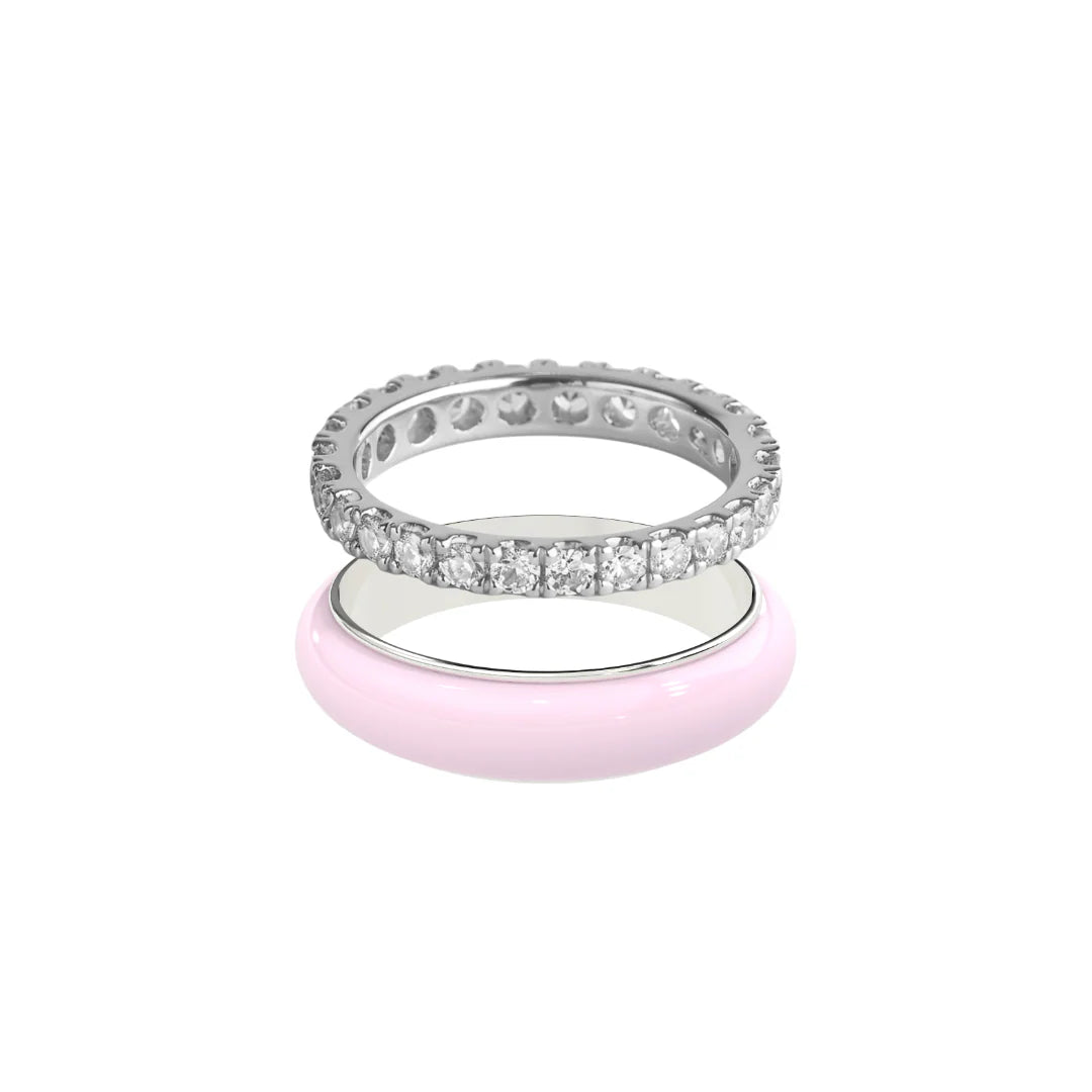 Chroma Orbit Rings-Silver (Set of 2)