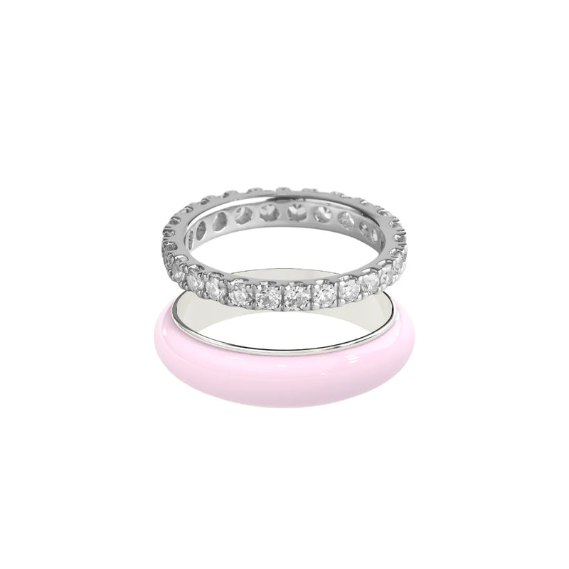 Chroma Orbit Rings-Silver (Set of 2)
