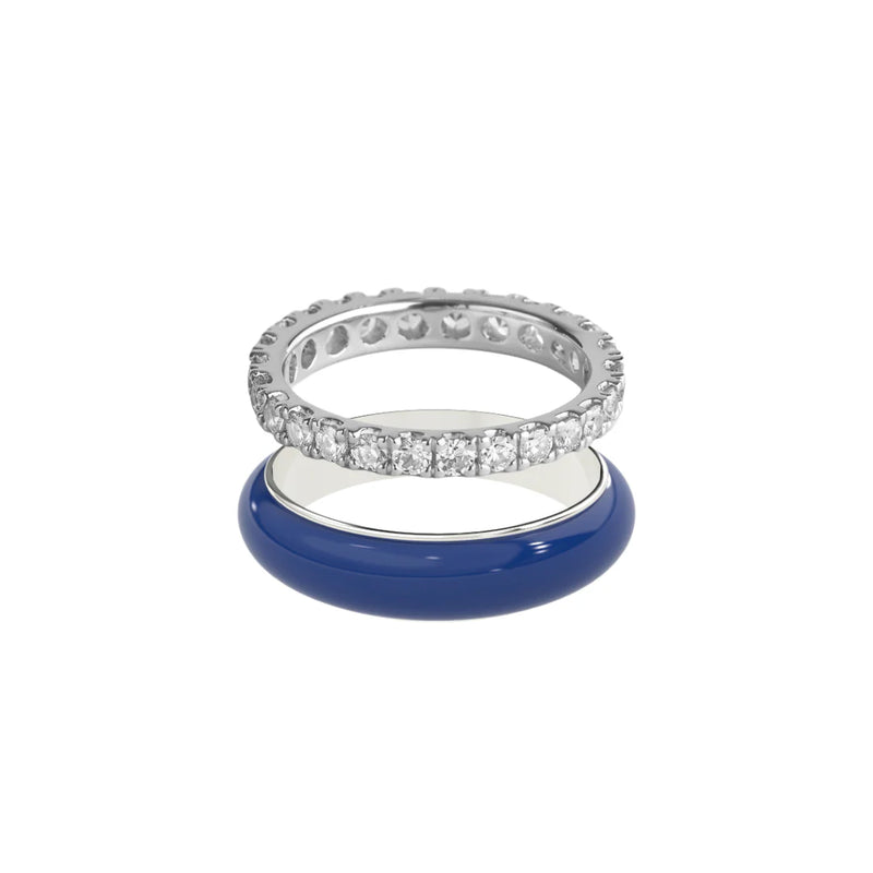 Chroma Orbit Rings-Silver (Set of 2)
