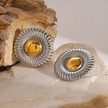 Radiant Sunburst Stud Earring